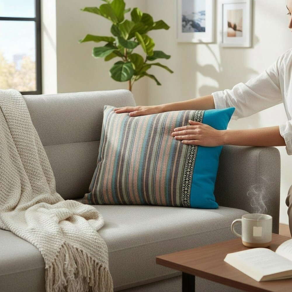 Inabel lumbar pillow from Philippines